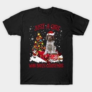 German Shorthaired Pointer Just A Girl Who Loves Christmas T-Shirt